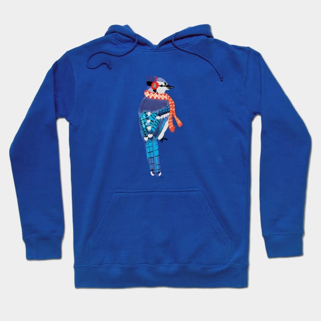 Snazzy Blue Jay Hoodie by EmilyLaurelHarris